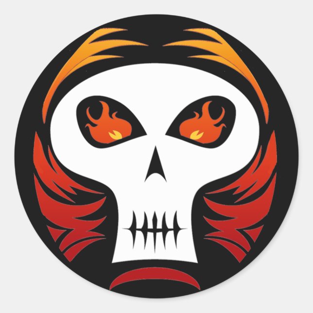 Pegatinas del cráneo que se inclina (Anverso)