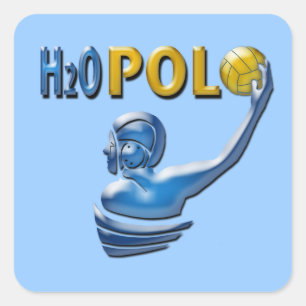 Pegatinas del cuadrado del polo H20