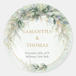 Pegatinas del cuadro de oro de la acuarela de Boho