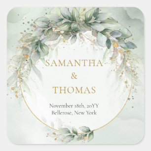 Pegatinas del cuadro de oro de la acuarela de Boho