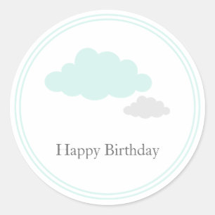 Pegatinas del cumpleaños de la nube
