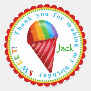 Pegatinas del cumpleaños de Snowcone