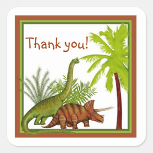 Pegatinas del cumpleaños del dinosaurio