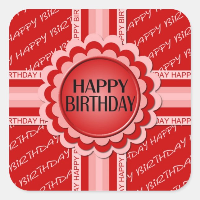 Pegatinas del cumpleaños feliz (Anverso)