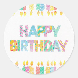 Pegatinas del cumpleaños feliz
