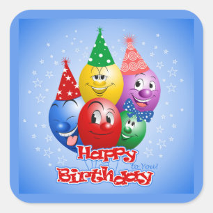 Pegatinas del cumpleaños feliz