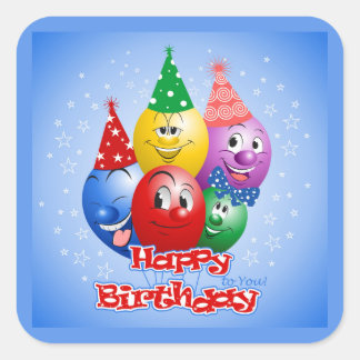 Pegatinas del cumpleaños feliz