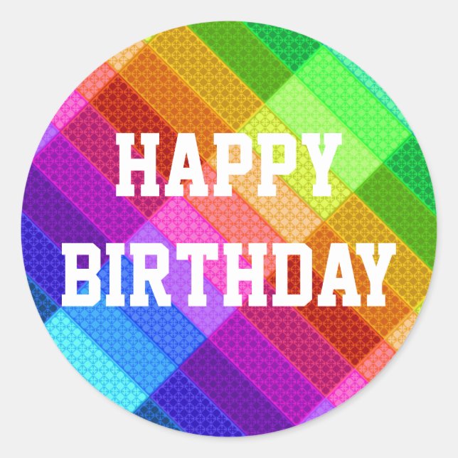 Pegatinas del cumpleaños feliz (Anverso)