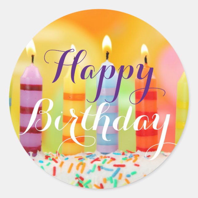 Pegatinas del cumpleaños feliz (Anverso)