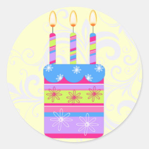 Pegatinas del cumpleaños feliz