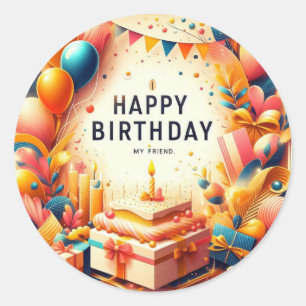 Pegatinas del cumpleaños feliz