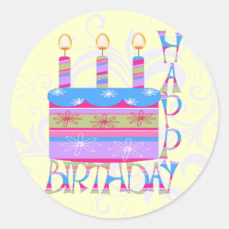 Pegatinas del cumpleaños feliz