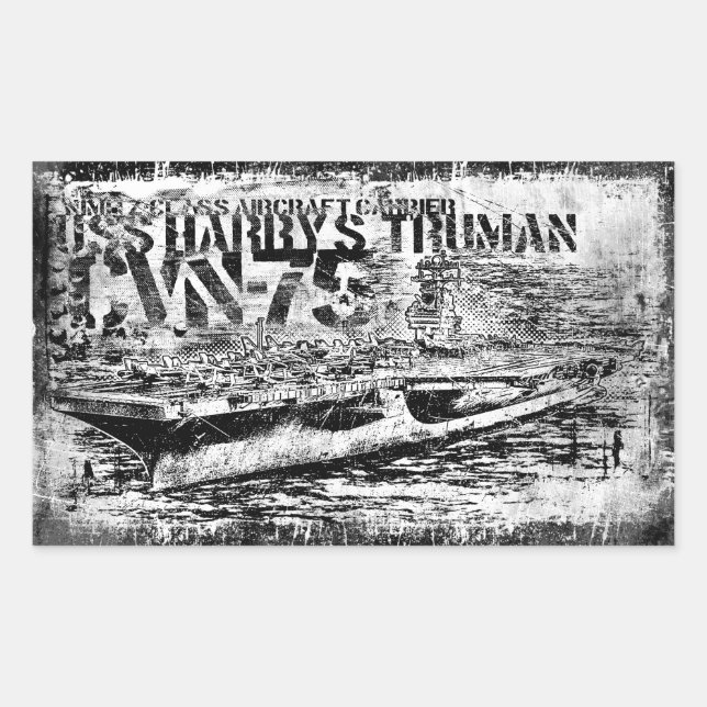 PEGATINAS del CVN-75 Harry S. Truman Rectangle (Anverso)