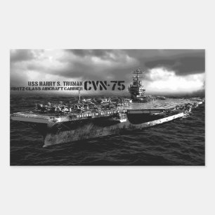 PEGATINAS del CVN-75 Harry S. Truman Rectangle