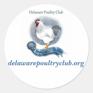 Pegatinas del Delaware Poultry Club (pequeño)
