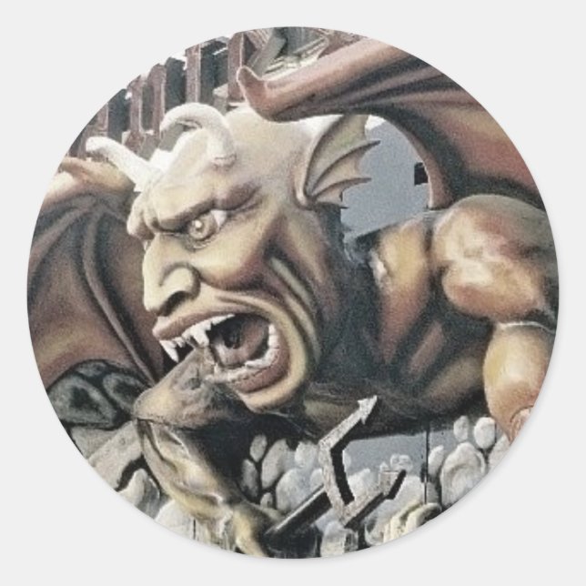 Pegatinas del Demonio de Inferno Spookhouse Dante (Anverso)