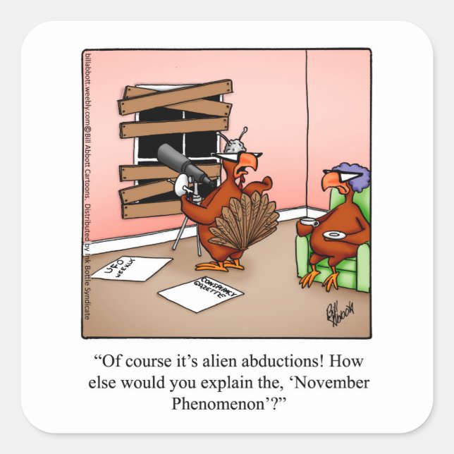 Pegatinas del Día de Acción de Gracias "Fenómeno d (Anverso)