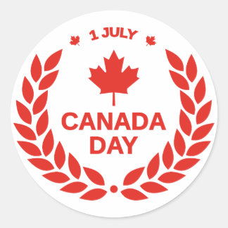 Pegatinas del Día de Canadá 1 de julio