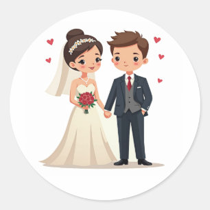 Pegatinas del Día de la Boda Encantados