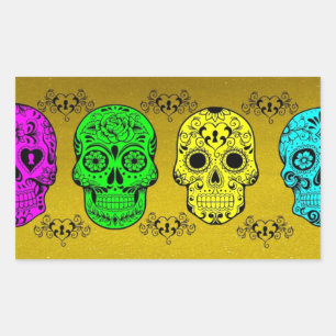 Pegatinas del Día de la Calavera Muerta
