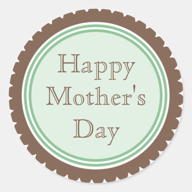 Pegatinas del Día de la Madre con leche de chocola (Anverso)