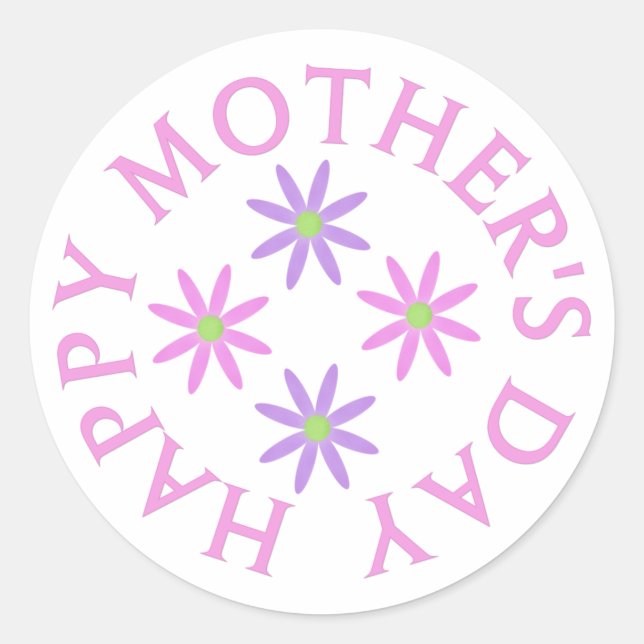 Pegatinas del Día de la Madre Feliz (Anverso)