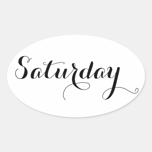 Pegatinas del día de la semana: sábado (Anverso)