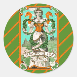 Pegatinas del Día de San Patricio con clase irland