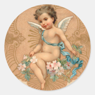 Pegatinas del día de San Valentín de la querube