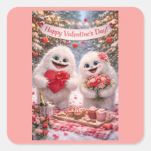 Pegatinas del Día de San Valentín para pareja de Y