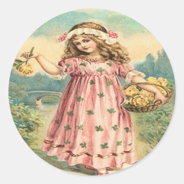 Pegatinas del día de St Patrick del trébol del (Anverso)