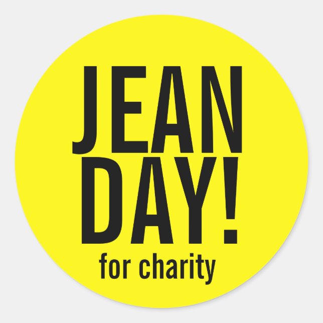 Pegatinas del Día del Casual Amarillo Brillante (Anverso)