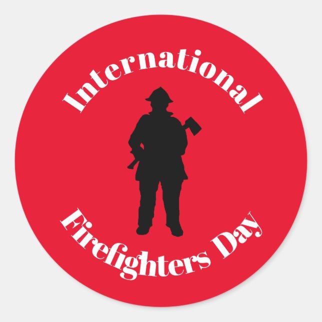 Pegatinas del Día Internacional de los Bomberos (Anverso)