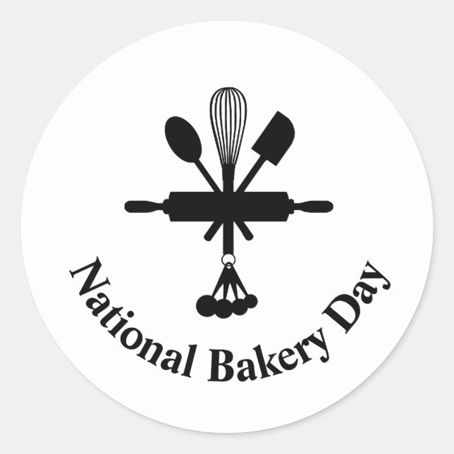 Pegatinas del Día Nacional de la Panadería con íco (Anverso)