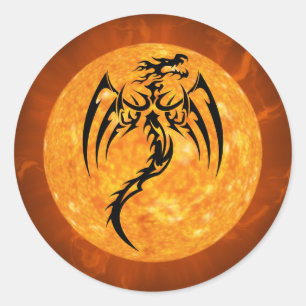 pegatinas del dragón de fuego