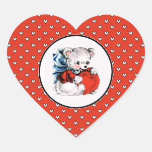 Pegatinas del el día de San Valentín del oso de