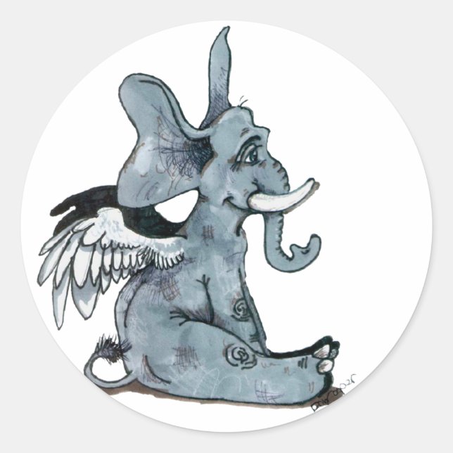 Pegatinas del Elefante Avinícola (Anverso)