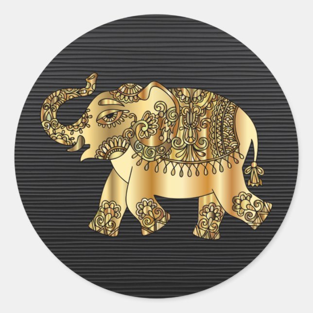 Pegatinas del Elefante Dorado (Anverso)