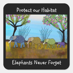 Pegatinas del Elefante Hábitat