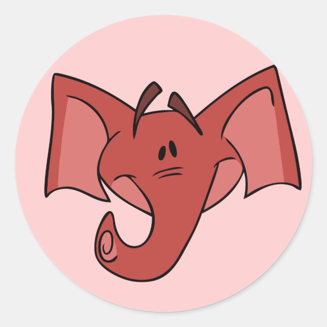 Pegatinas del Elefante Rojo (Anverso)