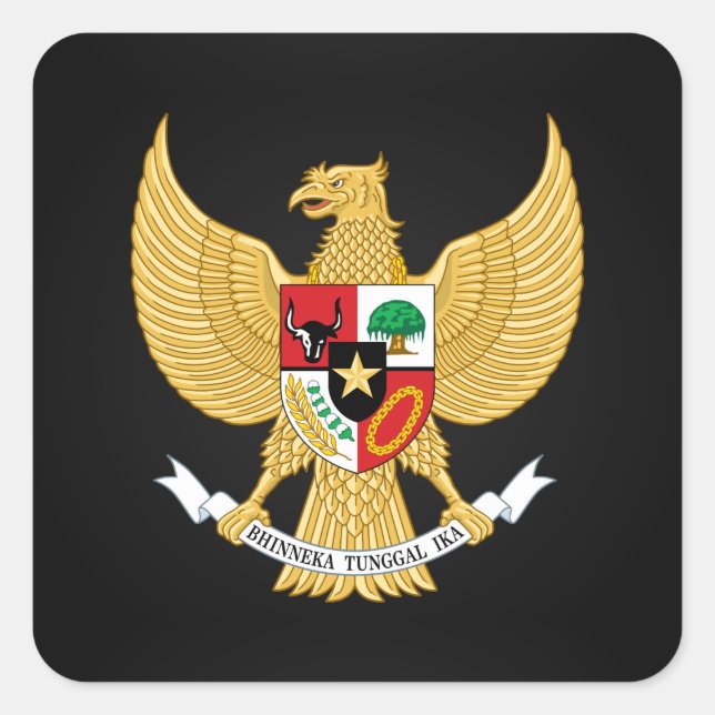 Pegatinas del emblema nacional de Indonesia (Anverso)