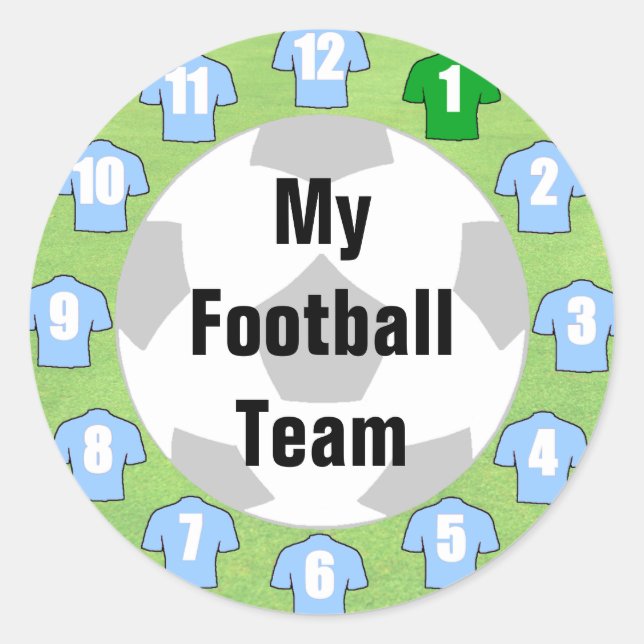 Pegatinas del equipo de fútbol con Camisetas de Li (Anverso)