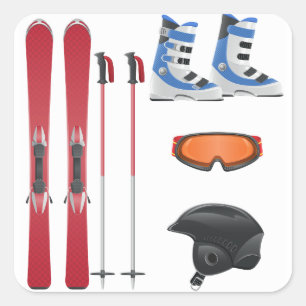 Pegatinas del equipo del esquí
