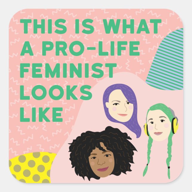 Pegatinas del Escuadrón Feminista Pro-Vida (Anverso)