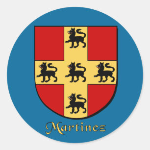 Pegatinas del Escudo de la Familia Martinez
