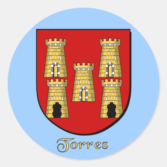 Pegatinas del Escudo de la Familia Torres (Anverso)