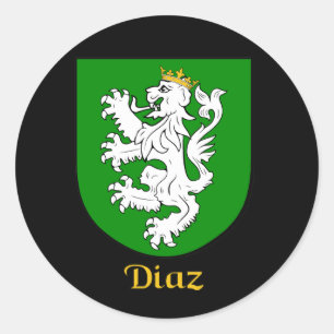 Pegatinas del Escudo Familiar de Diaz