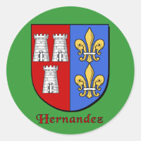 Pegatinas del Escudo Familiar de Hernández