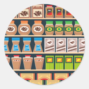 Pegatinas del estante del supermercado