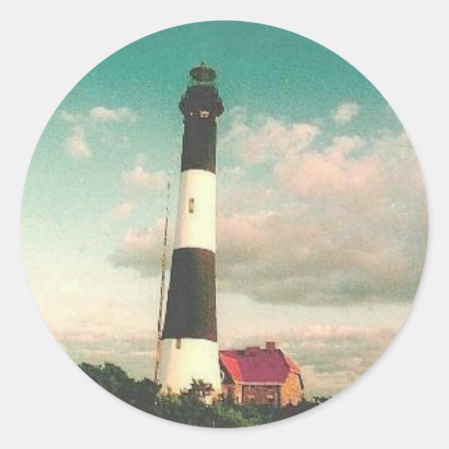 pegatinas del 'Faro de la Isla de Fuego al atardec (Anverso)
